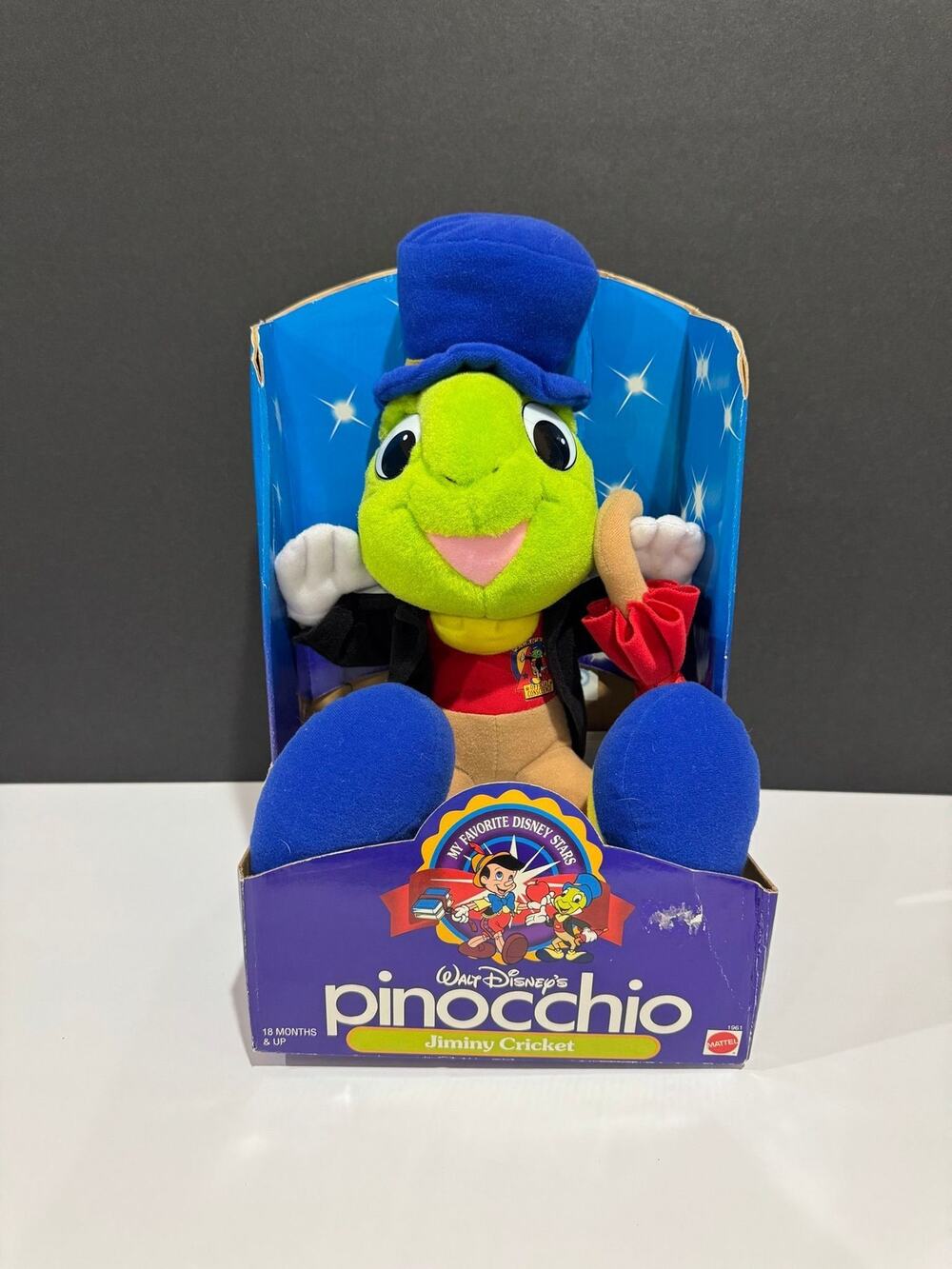 Disney Pinocchio Jimmy Cricket New in Box 10” Plush 1992 Vintage